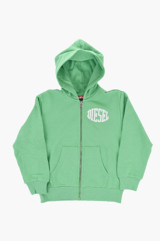 Sweatshirt aus Baumwolle mit zwei Taschen und Reißverschluss