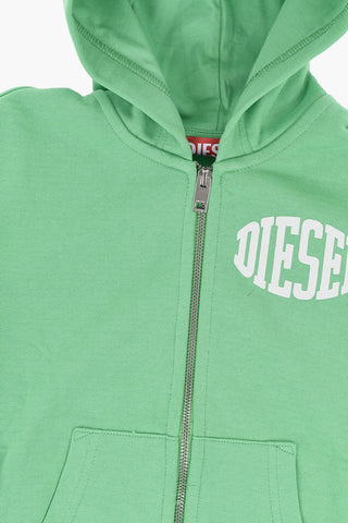 Sweatshirt aus Baumwolle mit zwei Taschen und Reißverschluss