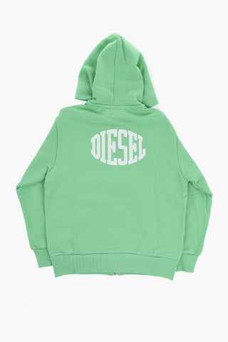 Sweatshirt aus Baumwolle mit zwei Taschen und Reißverschluss