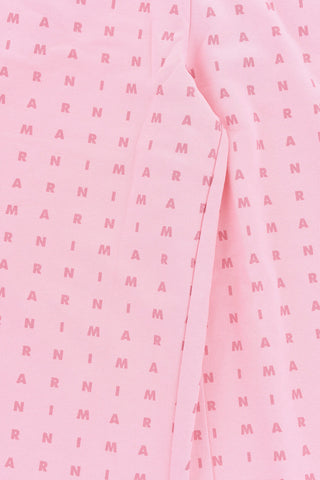 Brushed Cotton Joggers With All-Over Logo