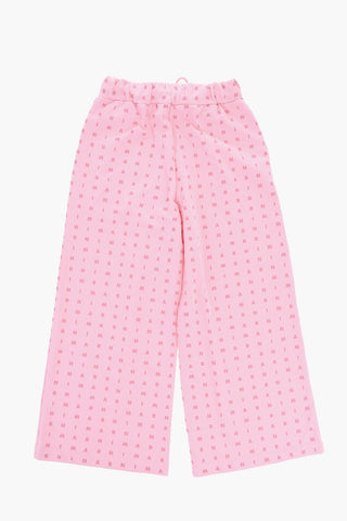 Brushed Cotton Joggers With All-Over Logo