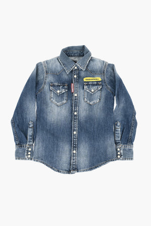 Denim Shirt with Double Chest Pockets