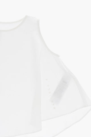MM6 Satinbluse im Cold-Off-Shoulder-Stil
