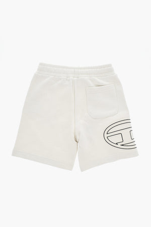 Cotton Shorts with Raised Monogram