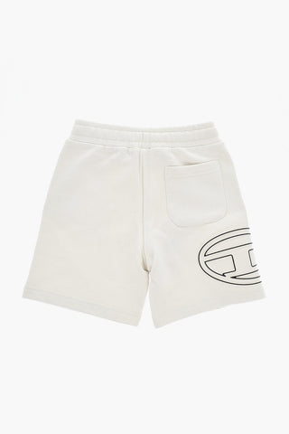 Baumwoll-Shorts mit erhabenem Monogramm