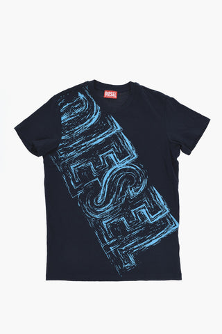 Crewneck Cotton T-Shirt TASCRI with Maxi Front Logo