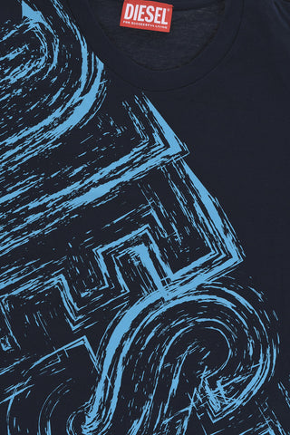 Crewneck Cotton T-Shirt TASCRI with Maxi Front Logo