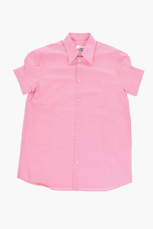 MM6 Popelinebluse aus Baumwolle mit kurzen Ärmeln