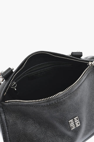 Borsa a Spalla PANDORA In Pelle Martellata con Logo Effetto Argentato