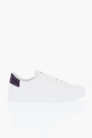 Leather Low-Top Sneakers CITY with Contrast Detail