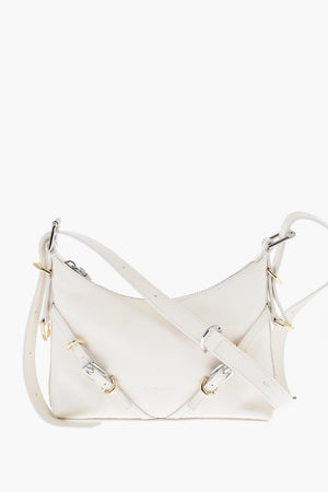 Hobo Bag VOYOU in Hammered Leather with Removable Shoulder Strap