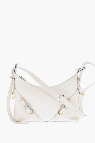 Hobo Bag VOYOU in Hammered Leather with Removable Shoulder Strap