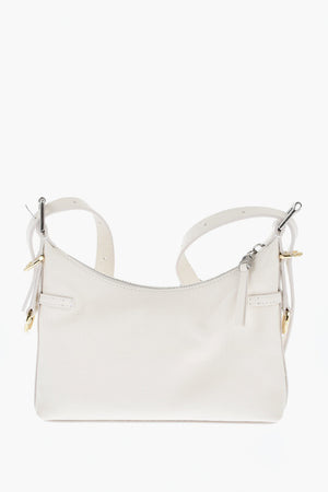 Hobo Bag VOYOU in Hammered Leather with Removable Shoulder Strap