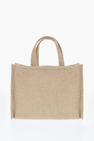 Tote Bag aus Baumwolle und Nylon mit gesticktem Logo