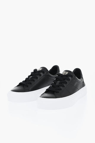 Leather Low-Top Sneakers CITY with Contrasting Sole