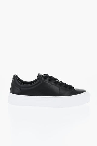 Leather Low-Top Sneakers CITY with Contrasting Sole