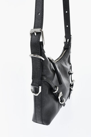 Borsa Hobo VOYOU in Pelle Martellata con Tracolla Removibile