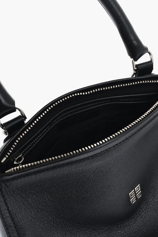 Tasche PANDORA aus gehämmertem Leder mit Logo in Silberoptik