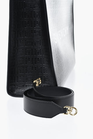 Logo-Embossed Leather Tote Bag