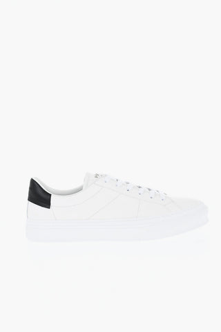 Leather Low-Top Sneakers CITY with Contrast Detail