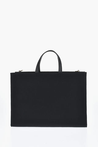 Tote-Bag aus Baumwolle und Leinen mit kontrastierendem Logo