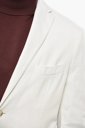 CC COLLECTION Cotton-Blend Jacket with Two Vents and Classic Lapel