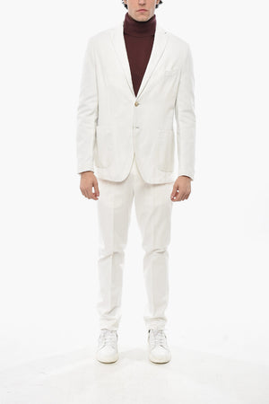 CC COLLECTION Cotton-Blend Jacket with Two Vents and Classic Lapel