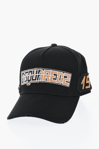 Baseballmütze aus Baumwollgabardine mit Aufnähern