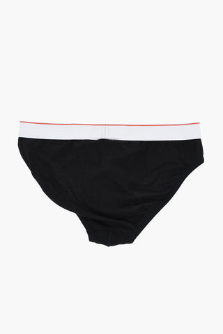 Stretch Cotton Briefs with Logo Elastic Waistband