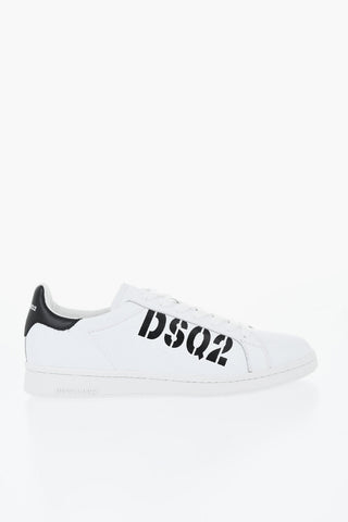 Low-Top Leather Sneakers BOXER with Contrast Monogram