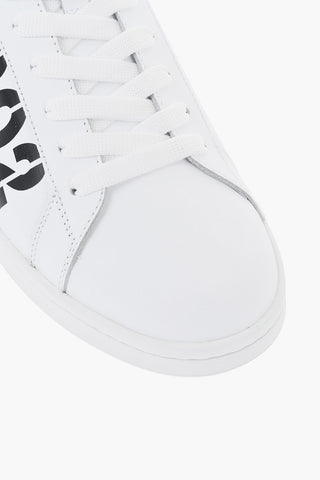 Low-Top Leather Sneakers BOXER with Contrast Monogram