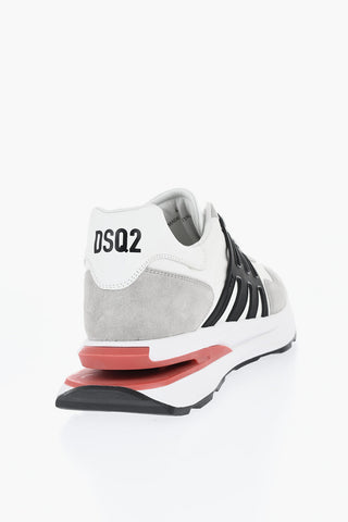 Leather and Nylon Low-top Sneakers SLASH with Contrast Details
