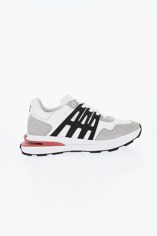 Leather and Nylon Low-top Sneakers SLASH with Contrast Details