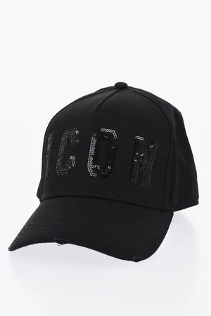 ICON Cappello Baseball in Tinta Unita con Dettaglio in Paillettes