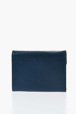 Leder-Geldbörse mit goldfarbenem Metalldetail