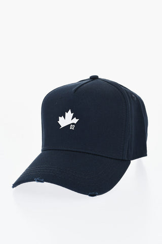 Einfarbige Baseball Cap mit aufgedrucktem Logo