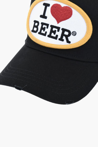 Cotton Twill Baseball Cap I LOVE BEER