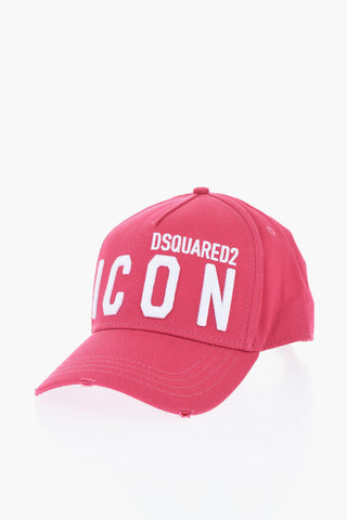 ICON Vintage-Effect Baseball Cap With Raised Embroidery