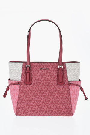 MICHAEL Tote Bag VOYAGER Color Block with All-Over Monogram