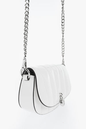 MICHAEL Shiny Padded Leather Shoulder Bag MILA
