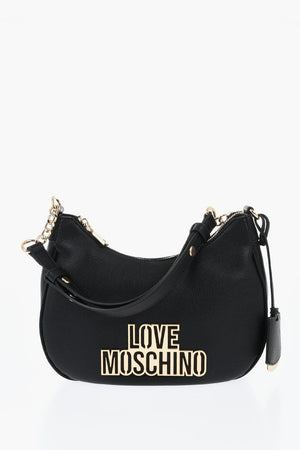 LOVE Borsa Hobo in Pelle Vegan con Logo in Rilievo