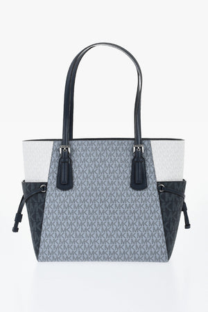 MICHAEL Color-Block Tote Bag VOYAGER with All-Over Monogram
