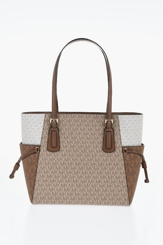 MICHAEL Color-Block-Tote Bag mit All-Over-Monogramm