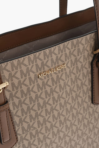 MICHAEL Color-Block-Tote Bag mit All-Over-Monogramm