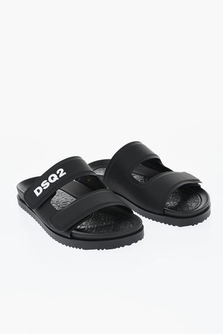 단색 샌들 벨크로 여밈