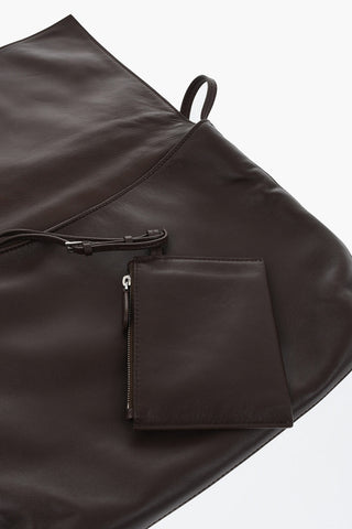Leather Shoulder Bag NAN in Solid Color