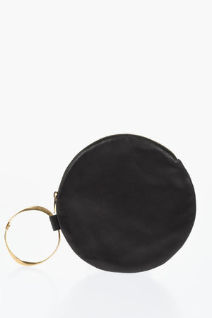 Wrist Bag ROUND in Pelle con Chiusura a Zip