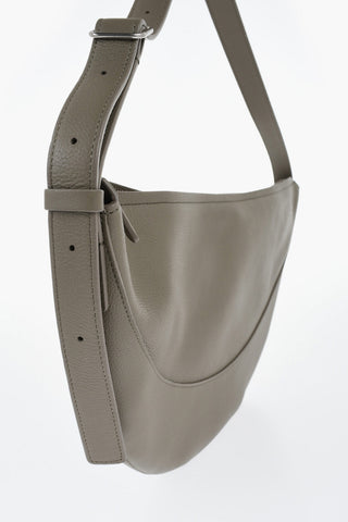 Hammered Leather Hobo Shoulder Bag JOUVE