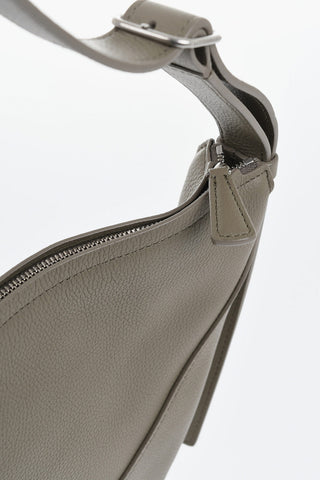 Hammered Leather Hobo Shoulder Bag JOUVE