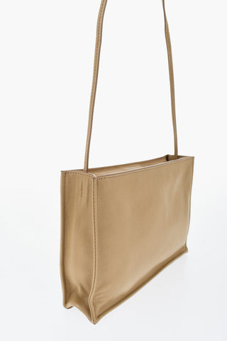 Solid Color Leather Shoulder Bag